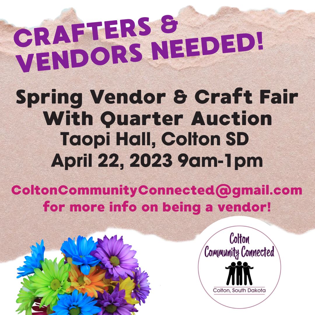 Crafters & Vendors WANTED for Spring Vendor Fair April 22, 2023 TJz
