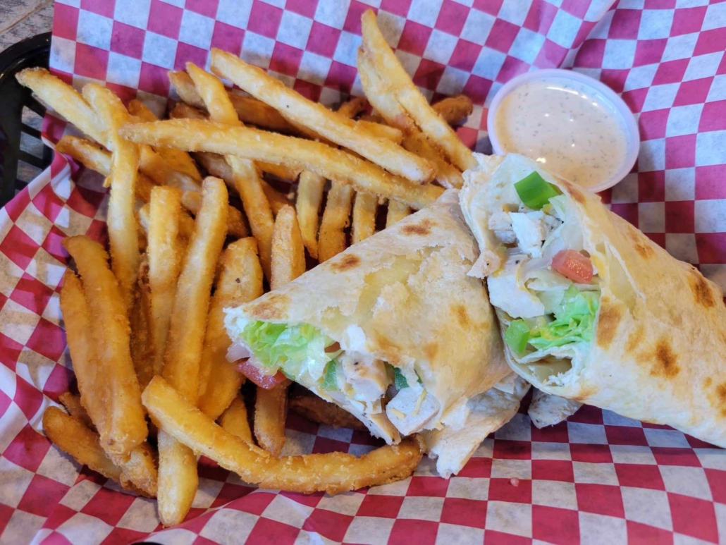 Southwest Fajita Chicken Wrap TJz Bar & Restaurant Colton, SD